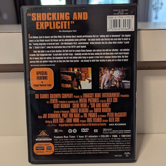 Sid and Nancy DVD - Picture 2 of 3